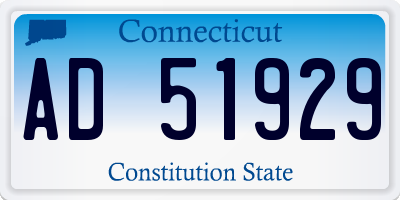 CT license plate AD51929