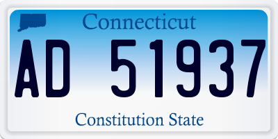 CT license plate AD51937