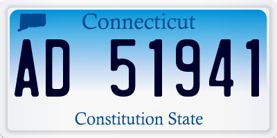CT license plate AD51941