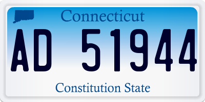 CT license plate AD51944