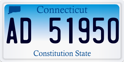 CT license plate AD51950