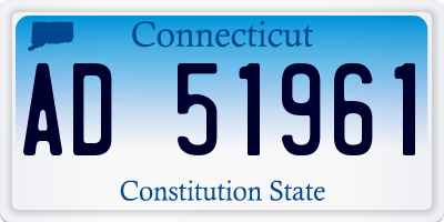 CT license plate AD51961