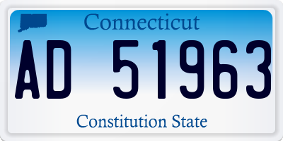 CT license plate AD51963