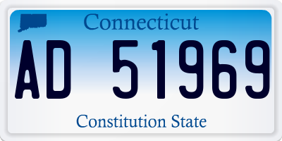 CT license plate AD51969