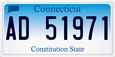 CT license plate AD51971
