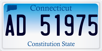 CT license plate AD51975