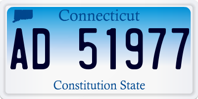 CT license plate AD51977