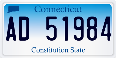 CT license plate AD51984