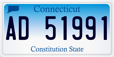 CT license plate AD51991