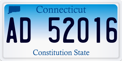 CT license plate AD52016