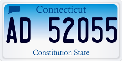 CT license plate AD52055