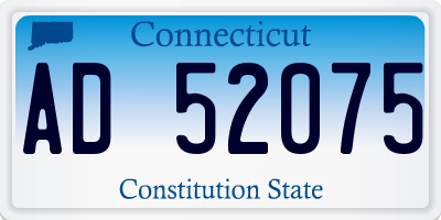 CT license plate AD52075