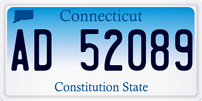 CT license plate AD52089