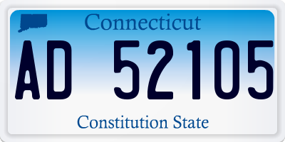 CT license plate AD52105