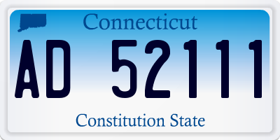 CT license plate AD52111