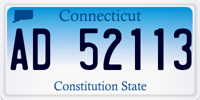 CT license plate AD52113