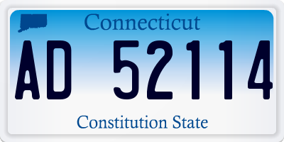CT license plate AD52114