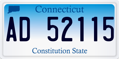 CT license plate AD52115