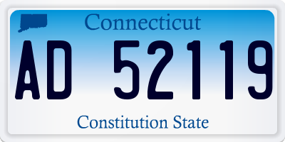 CT license plate AD52119