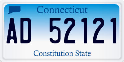 CT license plate AD52121