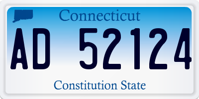 CT license plate AD52124