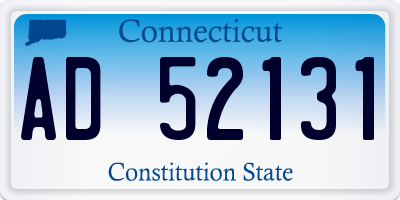CT license plate AD52131