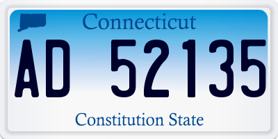 CT license plate AD52135
