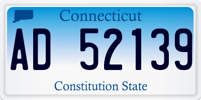 CT license plate AD52139