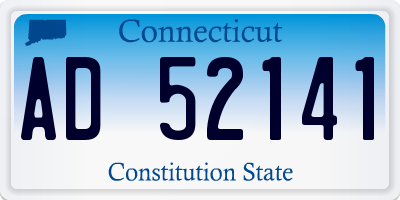 CT license plate AD52141