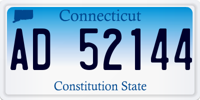 CT license plate AD52144