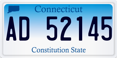 CT license plate AD52145