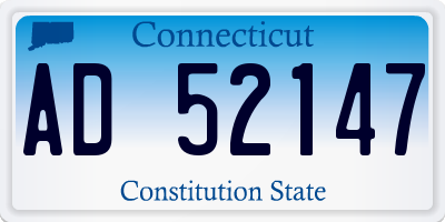 CT license plate AD52147