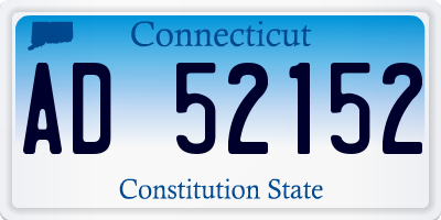 CT license plate AD52152