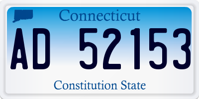 CT license plate AD52153