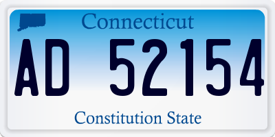 CT license plate AD52154