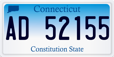 CT license plate AD52155