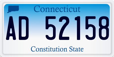 CT license plate AD52158