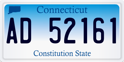 CT license plate AD52161