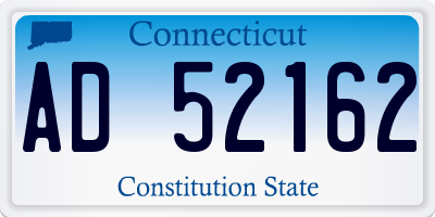 CT license plate AD52162