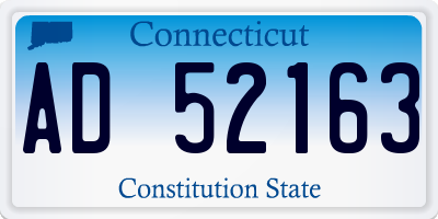 CT license plate AD52163