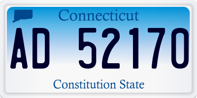 CT license plate AD52170