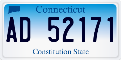 CT license plate AD52171