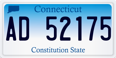 CT license plate AD52175
