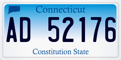 CT license plate AD52176