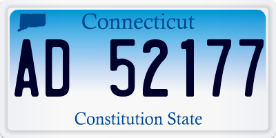 CT license plate AD52177