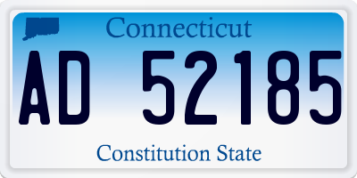 CT license plate AD52185