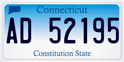 CT license plate AD52195