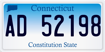 CT license plate AD52198