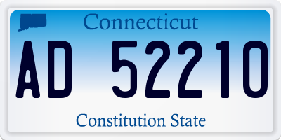 CT license plate AD52210