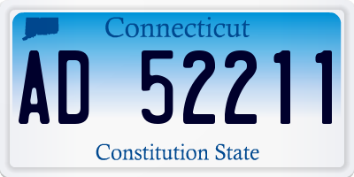 CT license plate AD52211